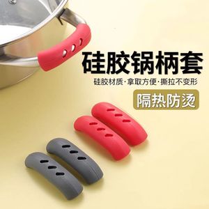 Silicone Pot Handle Cover Heat Insulating Sleeve Universal Fit For Frying Pan And Iron Pot 7.5cm Green 2 Pack - Product Image 2