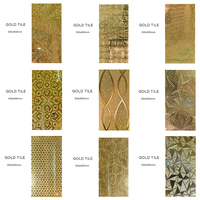 300x300mm Springlegroup marque hôtel Kajaria carreaux de sol prix céramique Art cuir mur or Rose queues maison carreaux décor