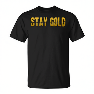 T-shirt promotionnel classique des années 80 Stay Gold - Product Image 2