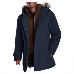 Chaquetas Parka de Lona para Hombre de Alta Calidad, con Capucha, Gruesas, Cálidas, Largas, Desmontables, Reversibles, Resistentes al Viento, Transpirables, para Nieve - Product Image 2