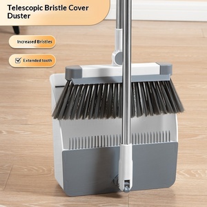 Juego de recogedor <span class=keywords><strong>y</strong></span> <span class=keywords><strong>escoba</strong></span> de acero para el hogar, antiadherente, <span class=keywords><strong>plegable</strong></span>, telescópico, para recoger el cabello <span class=keywords><strong>y</strong></span> la basura - Product Image 2