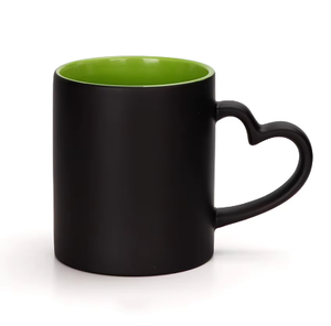 11 oz gốm ma thuật cup hình trái tim màu thay đổi DIY tráng thăng hoa hiện đại bên trong màu Matte đen hot chuyển - Product Image 5