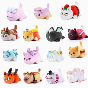 Peluche de Gato Personalizable 2026, Suave y Bordado, Diseño de Unicornio, Gato, Cola y Hamburguesa, Relleno de Algodón PP, Muñecos de Peluche de Comida, Regalos - Product Image 6