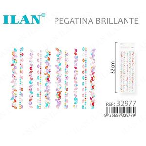Autocollant en strass scintillant ILAN 32 cm, design décoratif pour nail art - Product Image 3