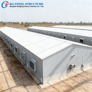 ฟาร์มหมูโครงสร้างแผ่นเหล็กเดี่ยวสำเร็จรูปน้ำหนักเบาสำหรับบ้านหมู - Product Image 1