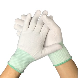 Gants de travail tricotés de calibre 13 en Polyester blanc de bonne qualité et à bas prix - Product Image 4