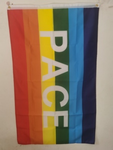 ธงสีรุ้ง LGBTQ ไพรด์ ทำจากโพลีเอสเตอร์ 100% พร้อมห่วงตาไก่และแถบผ้าแคนวาส - Product Image 2