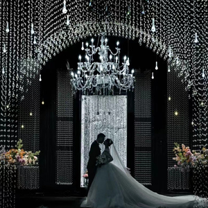 Cortina <span class=keywords><strong>de</strong></span> cadena <span class=keywords><strong>de</strong></span> cuentas <span class=keywords><strong>de</strong></span> cristal para candelabro, decoración <span class=keywords><strong>de</strong></span> fiesta <span class=keywords><strong>de</strong></span> boda, <span class=keywords><strong>guirnalda</strong></span> <span class=keywords><strong>de</strong></span> cristal para pilar <span class=keywords><strong>de</strong></span> cristal - Product Image 4