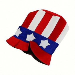 Chapeau haut de forme Uncle Sam, drapeau américain pour la fête de l'indépendance, chapeau de fête de carnaval, pour l'extérieur, unisexe, adulte - Product Image 5