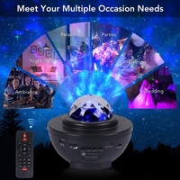 Projecteur Étoiles Intelligent RVB Portable Coloré avec Haut-Parleur Laser pour Chambre, Karaoké, Bar, Mariage – Lumière Nuit Musicale