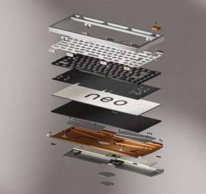 Neo75 Cu Aula F75 <span class=keywords><strong>Clavier</strong></span> mécanique de jeu sans fil ergonomique en aluminium - Product Image 3