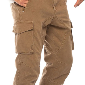 Pantalon cargo décontracté pour homme, style utilitaire, en coton, multi-poches, coupe ample, pantalon cargo pour homme, pour l'extérieur - Product Image 5