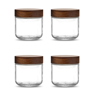 Bocaux de conservation en verre de qualité alimentaire, haute transparence et hermétiques, avec couvercle à vis, pour épices, miel et autres produits solides - Product Image 1