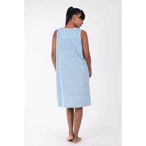 Chemise de nuit sans manches pour femme Talne, en tissu doux tissé avec des cristaux roses, vêtements de nuit classiques - Product Image 2