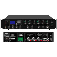 6 zones 120W DAB et grand écran amplificateur de puissance audio suooprt max 8 amplificateur de mélangeur de microphone à distance