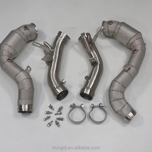 Pour Mercedes-Benz E63S AMG W213 4.0T OEM Downpipe d'échappement en acier inoxydable à haut débit (2016-2023) - Product Image 3