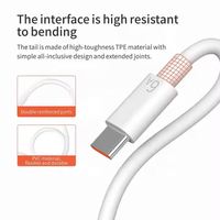 Kabel pengisi daya ponsel USB Tipe C, kabel Data Tipe C untuk Android 6A