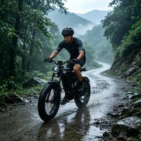 Vélo électrique avec écran LCD, suspension hydraulique avant et airbag arrière pour la conduite tout-terrain