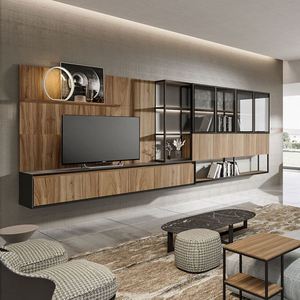 Armario de Madera de Teca Sólida Moderno OPPEIN, Armario al por Mayor, Diseño de Armario con Tocador Integrado para Dormitorio - Product Image 4