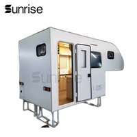 Le camping-car pick-up blanc le plus populaire, camping-car pick-up avec lit double, toilettes et douche