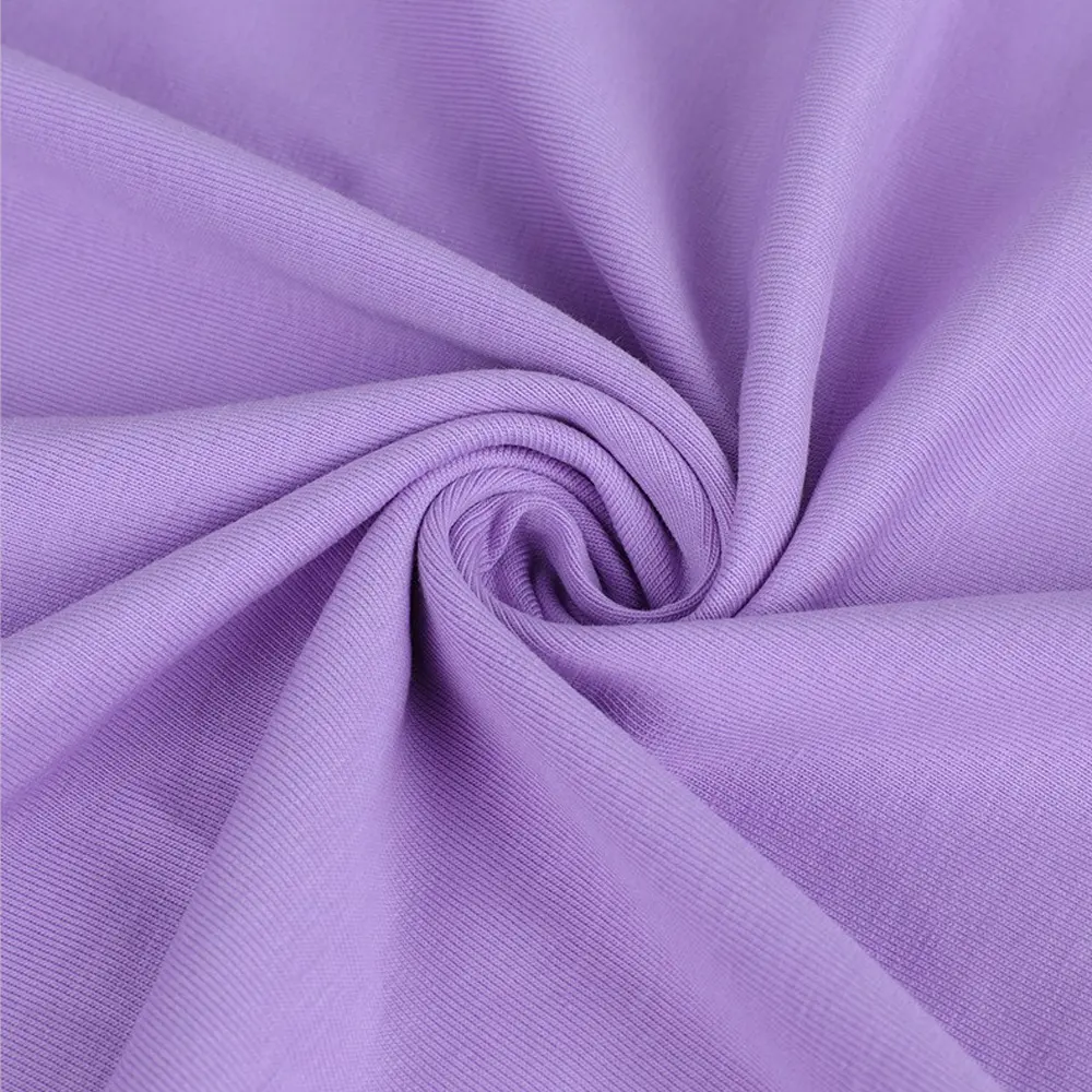 MOQ ต่ำ32S หวีผ้าฝ้ายบริสุทธิ์100% ซับในผ้าถักผ้าธรรมดา