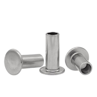 Rivet Semi-tubulaire à tête plate en acier inoxydable, bon prix, 3mm, 4mm, 6mm, 8mm, 18-8, DIN7338