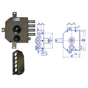 Mottura 30.650 quintupla pompa bloccano gli stabilizzatori senza aste sinistre - Product Image 1