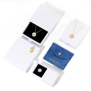 Изготовленный на заказ Логотип Печатный элегантный ящик коробка кулон шпилька Подарочная коробка уникальная коробка для упаковки ювелирных изделий - Product Image 3