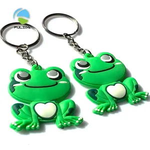 促销项目时尚青蛙橡胶钥匙扣
