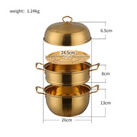 Cuiseur vapeur universel multi-usages Chandun A217 en acier inoxydable 201 à 2 couches avec couvercle, outil de cuisine domestique