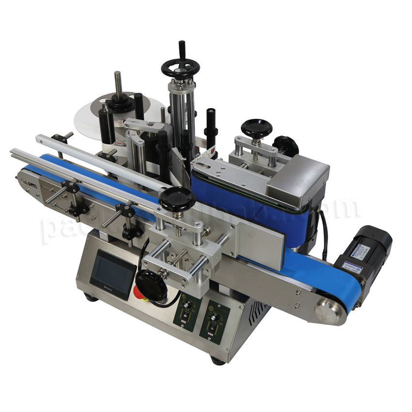 MT-100 настольный автоматический маленький аппликатор этикеток на бутылки машина стикер на клейкой основе банок баночек этикетировочная машина