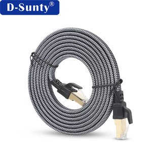 สายอีเธอร์เน็ตแบบแบน CAT8 SFTP สีเทา ขนาด 30AWG หัวต่อ RJ45 ชุบทอง  ปลอกหุ้ม PVC รองรับความเร็ว 40Gbps สำหรับเราเตอร์/พีซี/เล่นเกม - Product Image 2