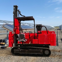 Compacteur hydraulique sur chenilles pour la construction de centrales solaires à haute efficacité, ponceuse de pieux solaires, puissante machine à vis de fondation