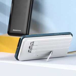 Sạc dự phòng MODORWY 10W tích hợp đèn LED, cáp dữ liệu rời thay thế được từ một đến ba loại, cáp tích hợp ẩn, chuyển đổi thành giá đỡ ngay lập tức - Product Image 4