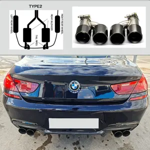 BMW F10 535i 배기 520i 525i 530i 640i 배기 파이프 머플러 팁 변경 M5 범퍼 용 SYPES 듀얼 배기 팁