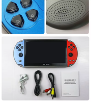 Consola de Juegos Portátil X12-Puls con Pantalla a Color de 7 Pulgadas y 1080P, Sistema Operativo Linux, Rockchip RK3326, Batería de 2500 mAh, 2 Controles, Sin Juegos