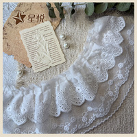 Bordure en dentelle à double couche brodée de fleurs |   Dentelle pour ourlets de jupes, poignets, tenues Lolita, robes de mariée et décoration intérieure – Direct Usine