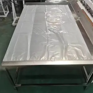 Heavy-Duty PE Clear Gusseted LDPE Liner Bag Square Bottom Disposable Poly Plastic Liner Bag