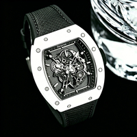 Montre mécanique automatique pour homme, best-seller RM-055, blanche, lumineuse, tendance, sportive, polyvalente, décontractée, étanche