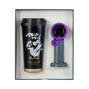 Coffret Cadeau Promotionnel : Gobelet Isotherme Muguet + Ventilateur Portable Turbo pour Usage Quotidien Professionnel - Product Image 5