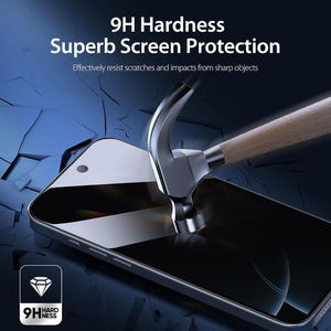 Protection d'écran en verre trempé AGC 9H japonais à couverture intégrale avec bord noir pour iPhone 17 16 15 Pro Max - Product Image 2