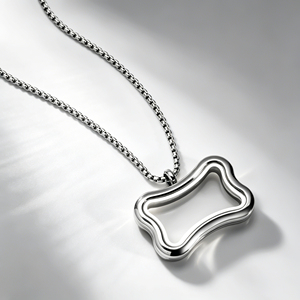 จี้สร้อยคอรูปกระดูกแบบเปิดได้ ทำจากสแตนเลสสตีล สำหรับใส่แก้วเก็บของที่ระลึกสำหรับสัตว์เลี้ยง เหมาะสำหรับคนรักสุนัข - Product Image 4