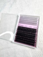Cils individuels DIY 100D 9-16mm en grappe naturelle, bande ultra-fine, longs, volumineux et épais, faux cils à segments mixtes