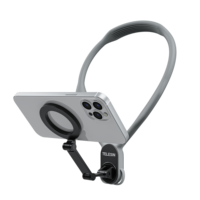 Support de téléphone magnétique en silicone TELESIN pour tour de cou, mains libres, pour prise de vue, accessoires pour PC en alliage