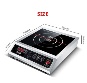 220V Electric Commercial Kitchen Equipment Stainless Steel Commercial 3500W Restaurant Induction Cooker