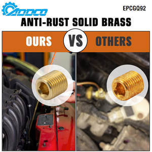 ADDCO - EPMAN mâle M10 x 1.0 filetage métrique bouchon d'obturation en laiton, capuchon, <span class=keywords><strong>bonde</strong></span> pour connexion sécurisée et sans fuite EPCGQ92 - Product Image 4