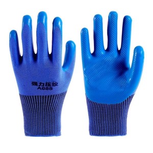 Gants de travail entièrement texturés, doublure en émulsion tricotée, antidérapants, résistants à l'usure, pour l'industrie de la construction - Product Image 1