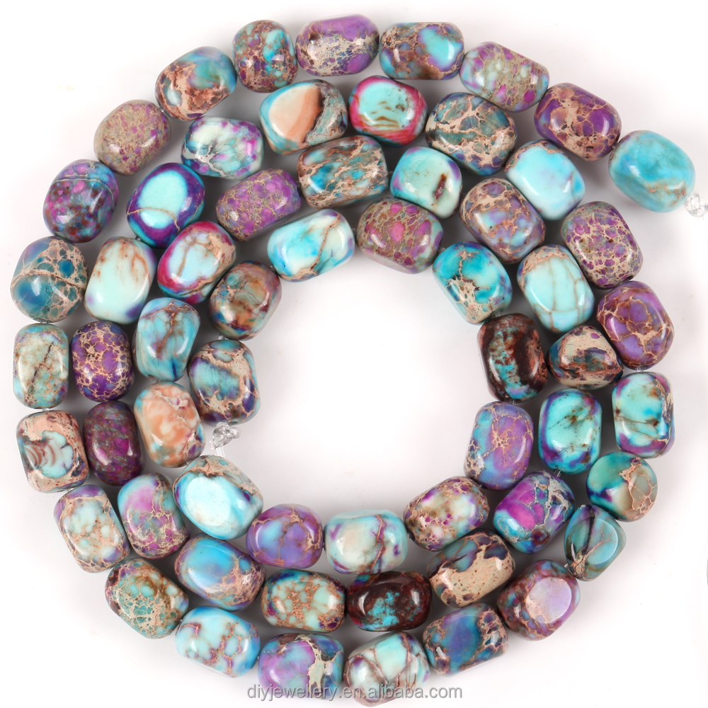 5x5x7mm Natural Stone Colorful Sea Sediment Jaspers Irregular Square Turquoises Loose Beads for Jewelry Making DIY Accessories