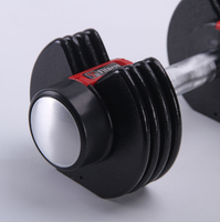 Haltères de musculation en fonte noire, haltères de musculation réglables, équipement de musculation, haltères ajustables, salle de sport
