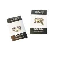 Badges en émail dur personnalisés avec logo d'animal mignon, lettres personnalisées, épingles en métal pour revers, vente en gros
